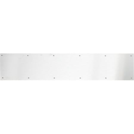 Brass Accents 8 in. x 34 in. Kick Plate Satin Stainless Steel Adhesive Mount A09-P0834-630ADH